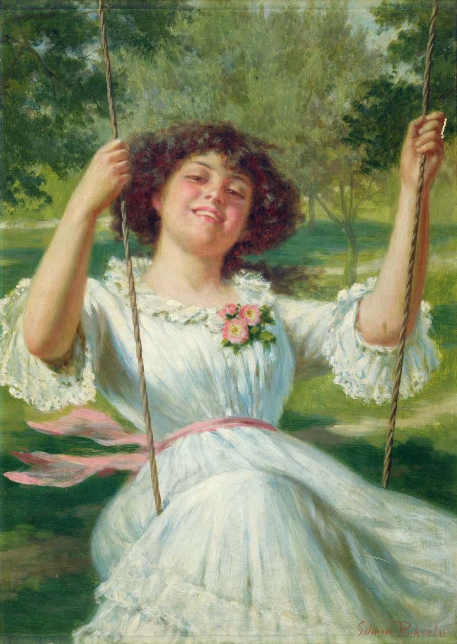 Tyttö keinussa tekijältä Edwin Thomas Roberts