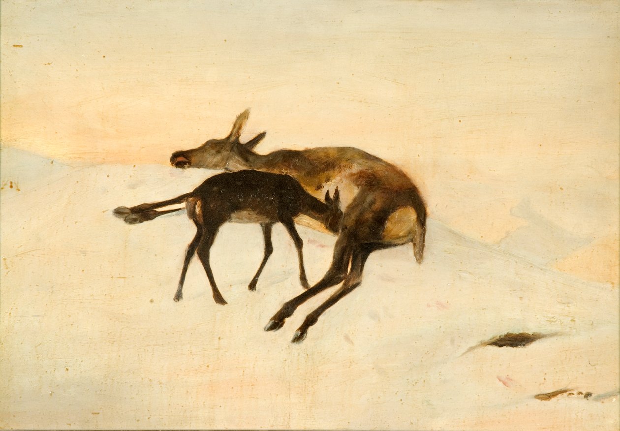 Satunnainen laukaus (öljyä aluksella) tekijältä Edwin (after) Landseer