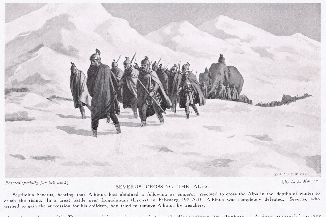 Severus ylittää Alpit tekijältä Edwin A. Morrow