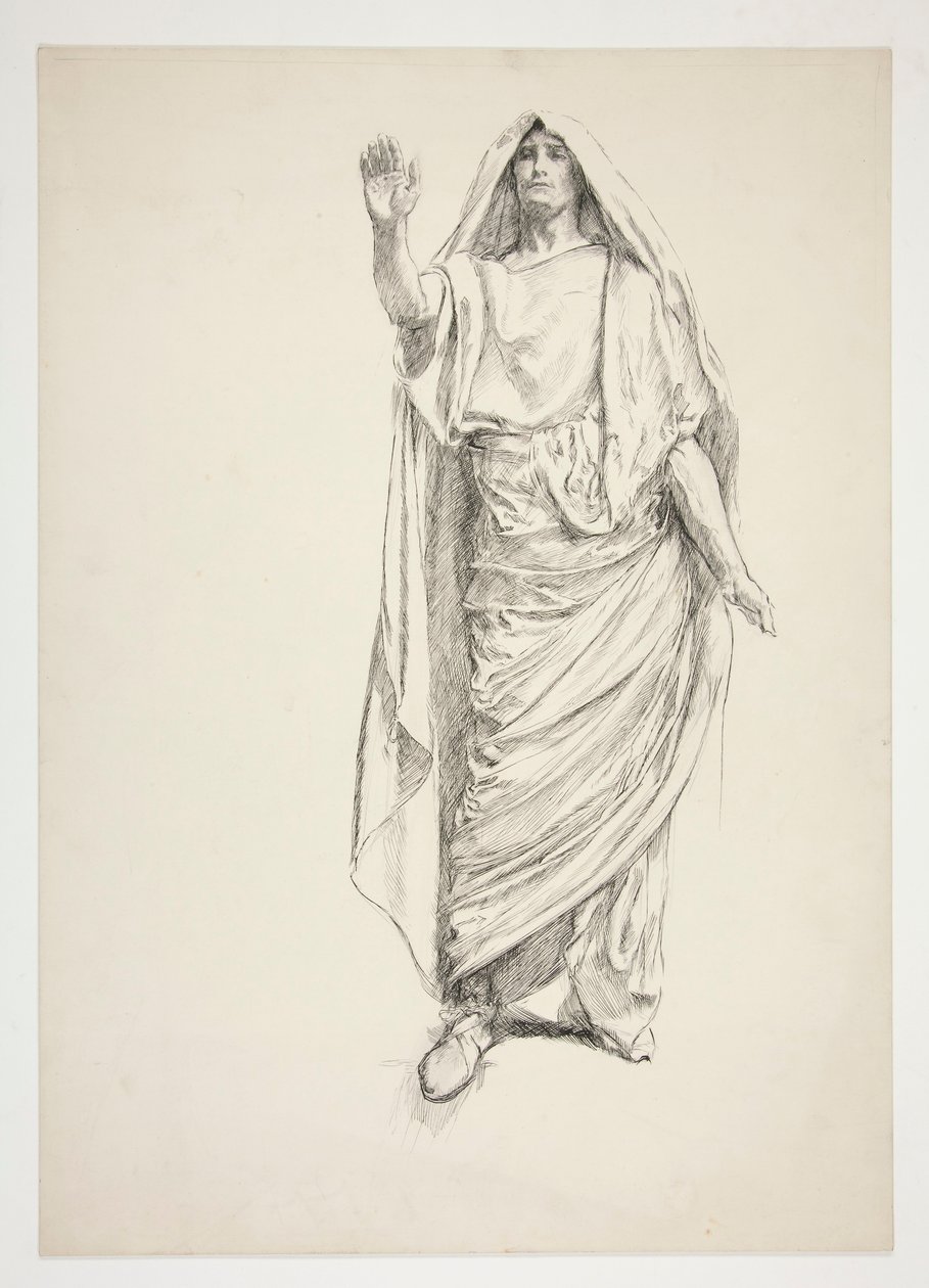 Anthony (aluspiirustus .3138:lle) - Julius Caesar tekijältä Edwin Austin Abbey