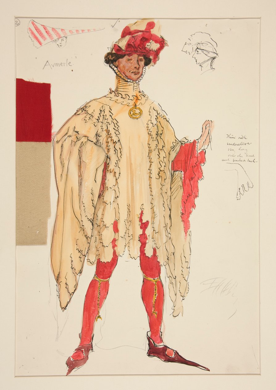 Aumerle, pukupiirros Henry Irvingille tekijältä Edwin Austin Abbey