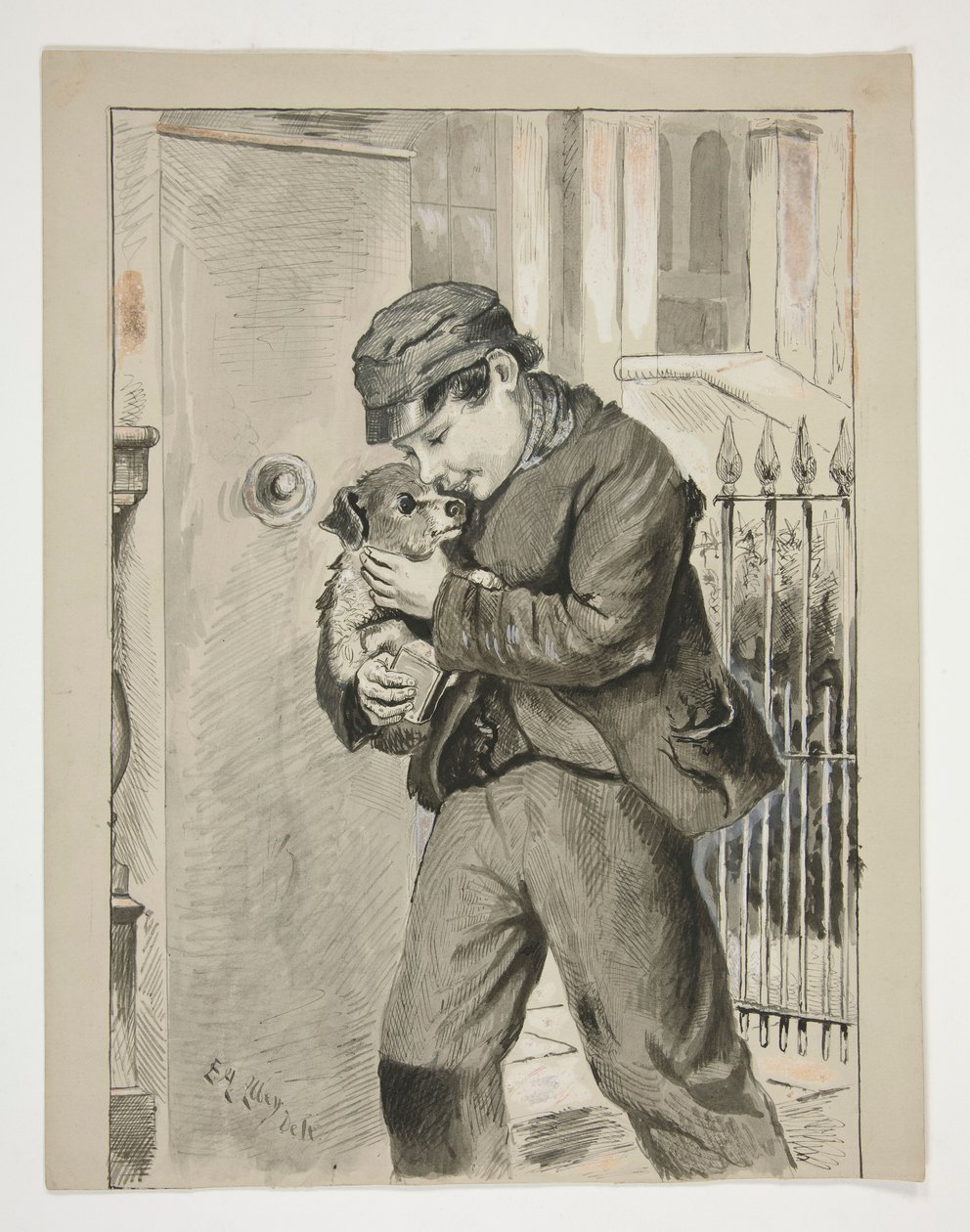 Poika pennun kanssa tekijältä Edwin Austin Abbey