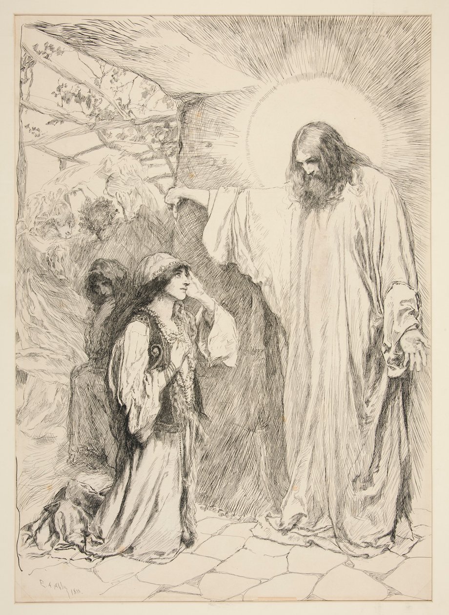 Kristus ja Maria Magdaleena tekijältä Edwin Austin Abbey
