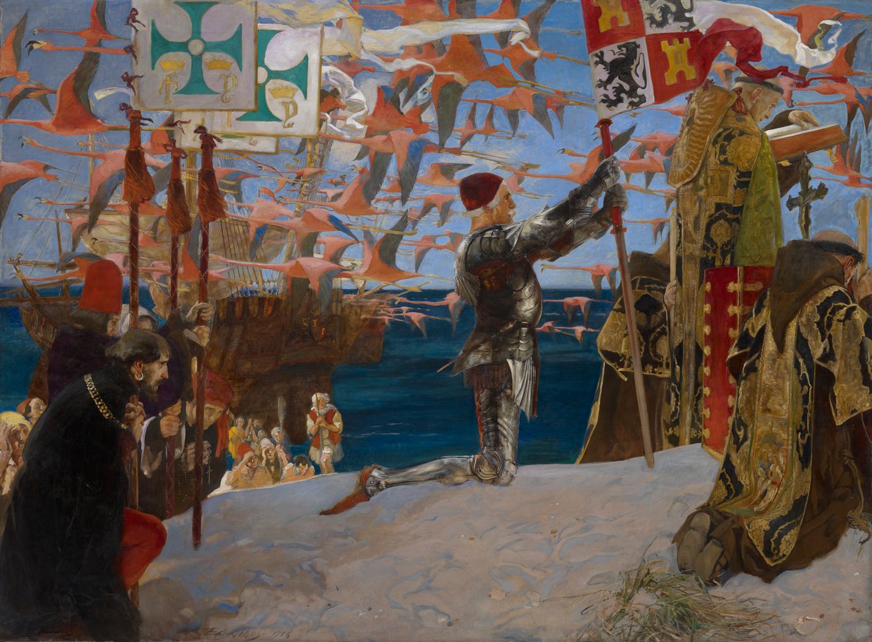 Kolumbus uudessa maailmassa tekijältä Edwin Austin Abbey