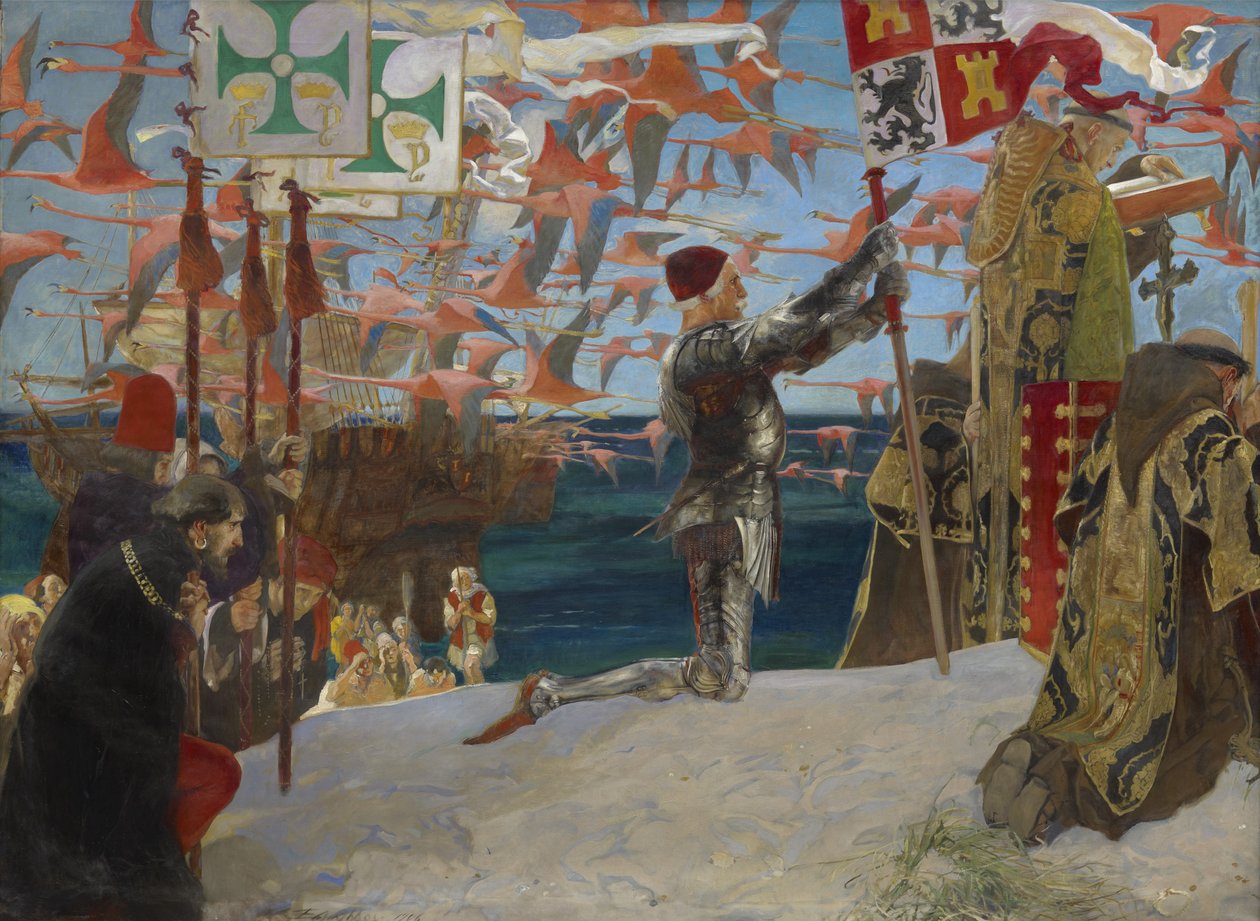 Kolumbus uudessa maailmassa, 1906 tekijältä Edwin Austin Abbey