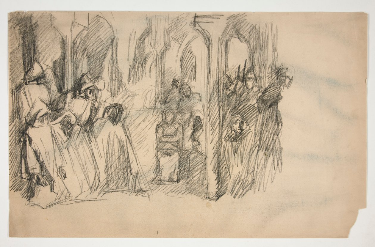 Sävellystutkimus The Quest of the Holy Grail -seinämaalaussarjaan Bostonin julkisessa kirjastossa tekijältä Edwin Austin Abbey