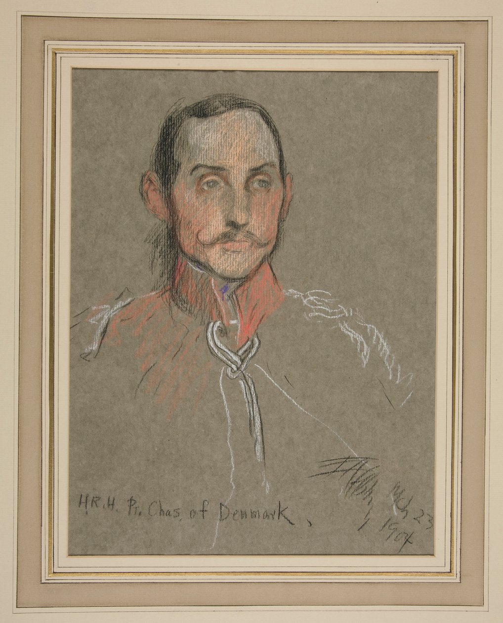 Edward VII:n kruunaus Muotokuva: Tanskan prinssi Charles tekijältä Edwin Austin Abbey