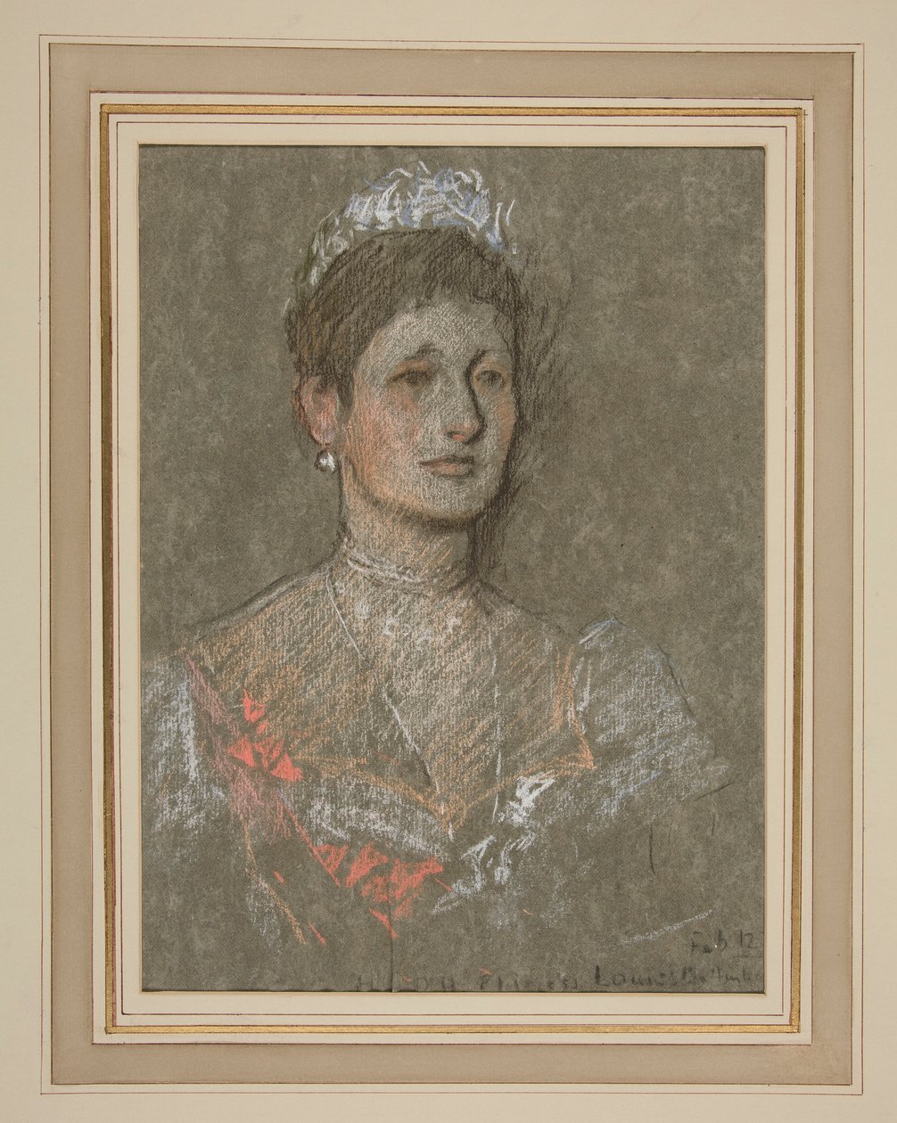 Edward VII:n kruunaus muotokuva: Battenbergin prinsessa Louise tekijältä Edwin Austin Abbey