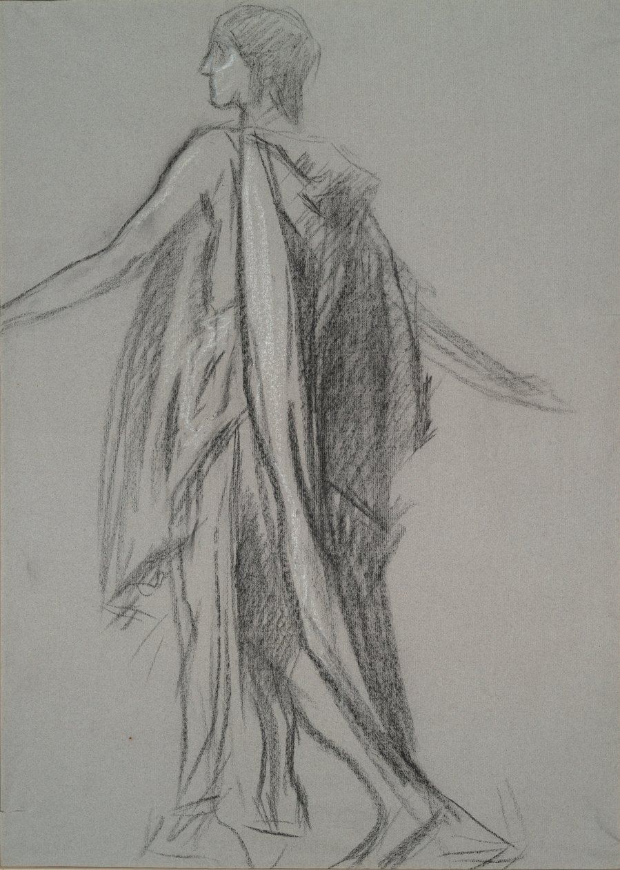 Estudi de les primeres figures per al finlandès tekijältä Edwin Austin Abbey