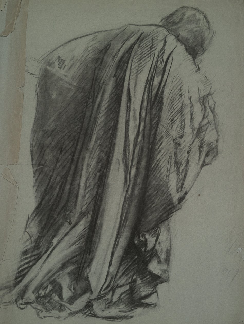Kuvatutkimus Galahadista in tekijältä Edwin Austin Abbey