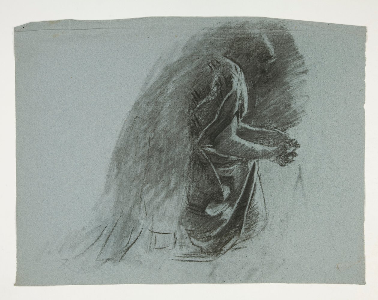 Sir Lancelotin ja Sir Borsin hahmotutkimus varustaa Galahadilla hänen kannuineen, The Quest of the Holy Grail -sarjasta (toinen 15 maalauksen sarjasta Bostonin julkiselle kirjastolle, valmistui vuonna 1901) tekijältä Edwin Austin Abbey