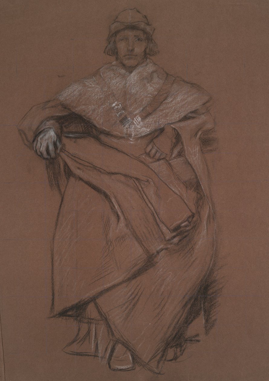 Kuvatutkimus The Royal Exchangelle tekijältä Edwin Austin Abbey