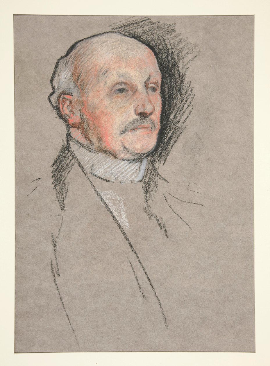 Miehen pää, kruunaus tekijältä Edwin Austin Abbey