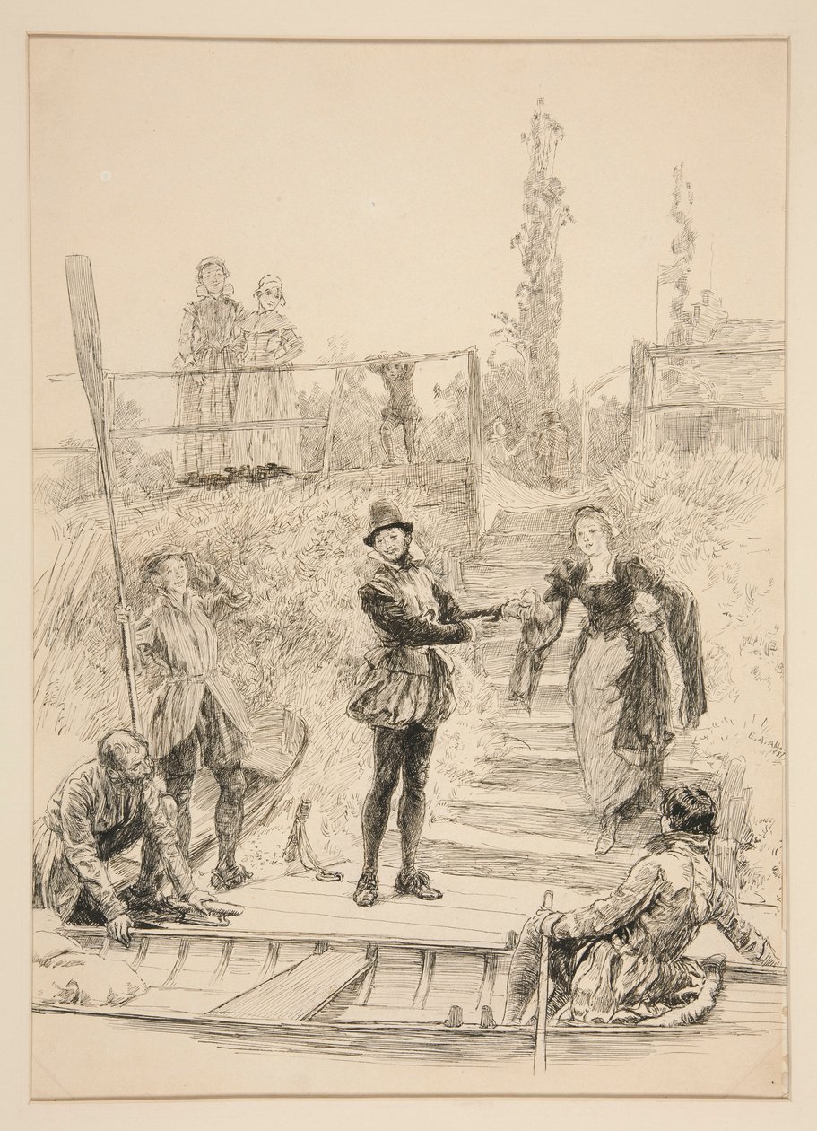 Kuvitus varten tekijältä Edwin Austin Abbey