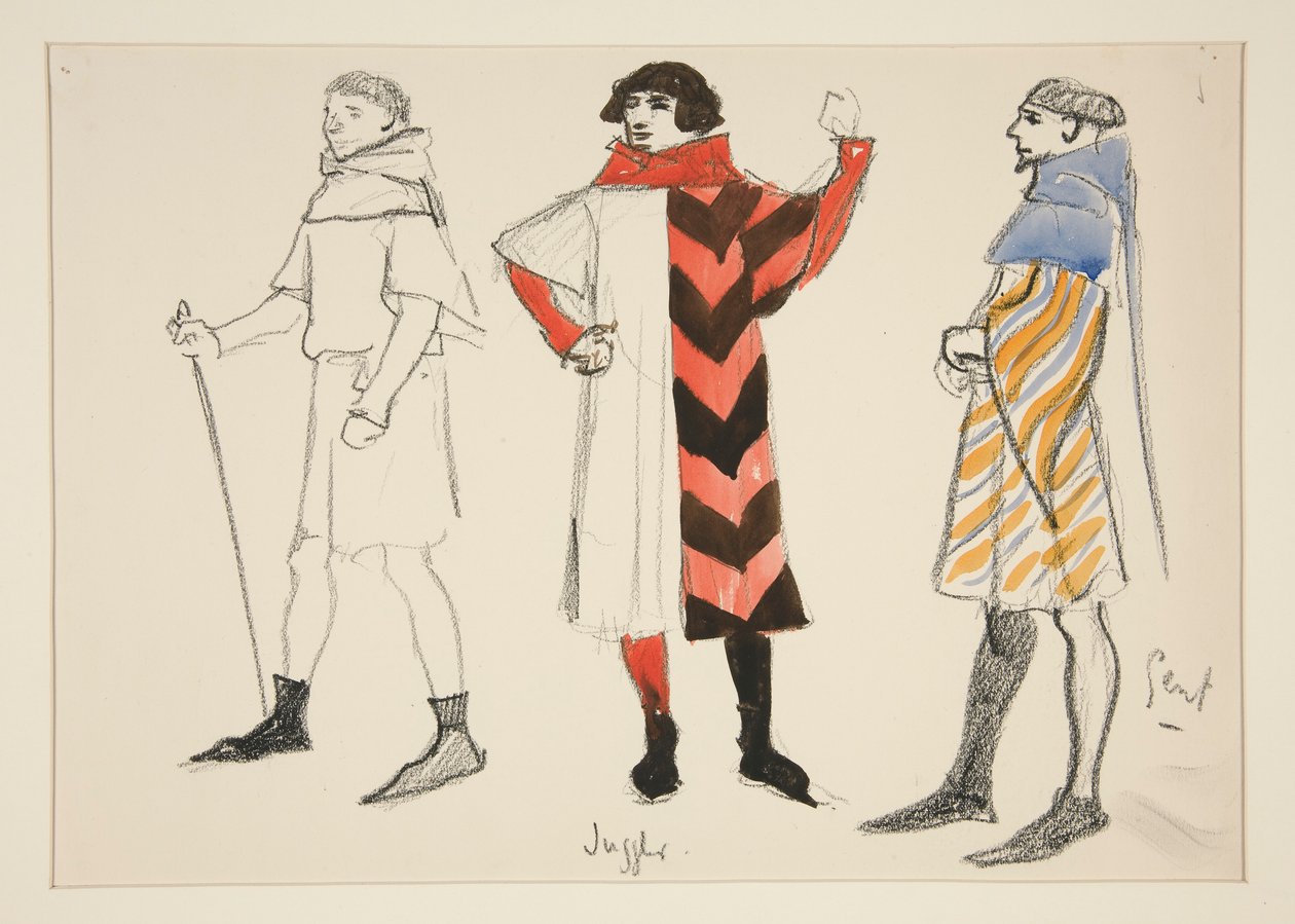 Jonglööri ja Gent, pukupiirros Henry Irvingille tekijältä Edwin Austin Abbey