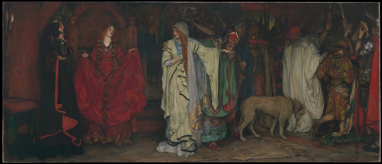 "Kuningas Lear", 1. näytös, 1. kohtaus tekijältä Edwin Austin Abbey