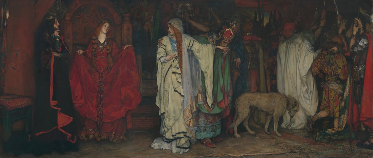 Kuningas Lear, näytös I, kohtaus I, 1898. tekijältä Edwin Austin Abbey