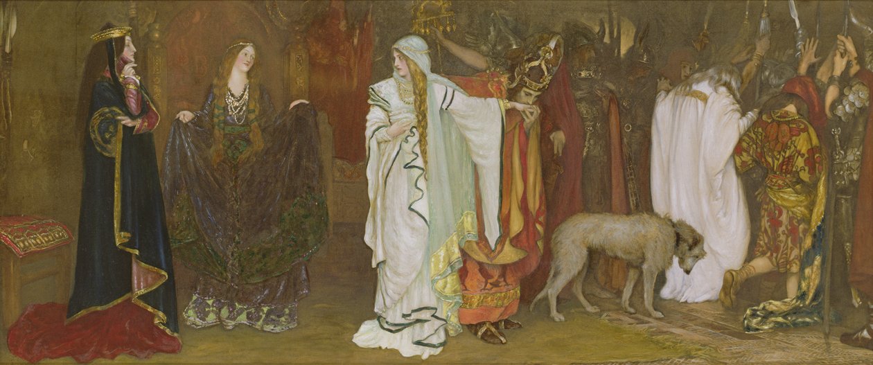 Kuningas Lear, I näytös, I kohtaus, Cordelian jäähyväiset, 1898 tekijältä Edwin Austin Abbey