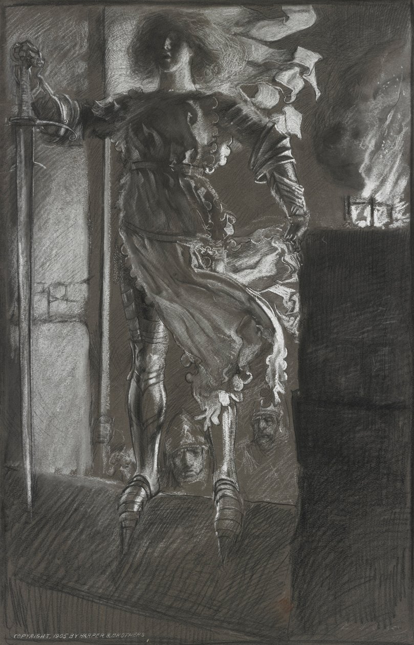 La Pucelle, kuningas Henrik VI, osa I, näytös 3, kohtaus 2 tekijältä Edwin Austin Abbey