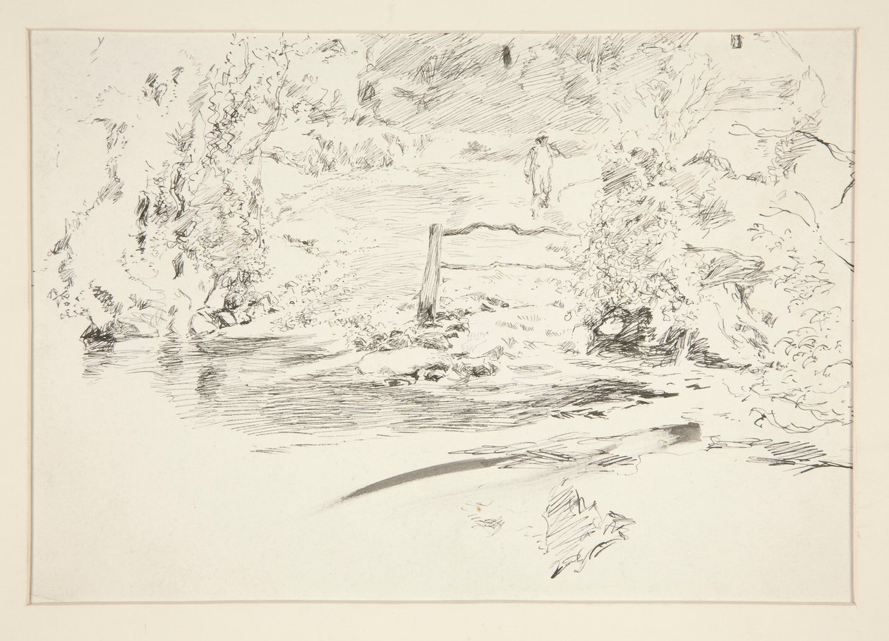 Maisema hahmolla tekijältä Edwin Austin Abbey