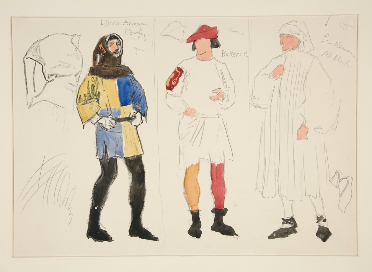 Pellavaasu, leipuriasu, herrasmies: pukuluonnos Henry Irvingille tekijältä Edwin Austin Abbey