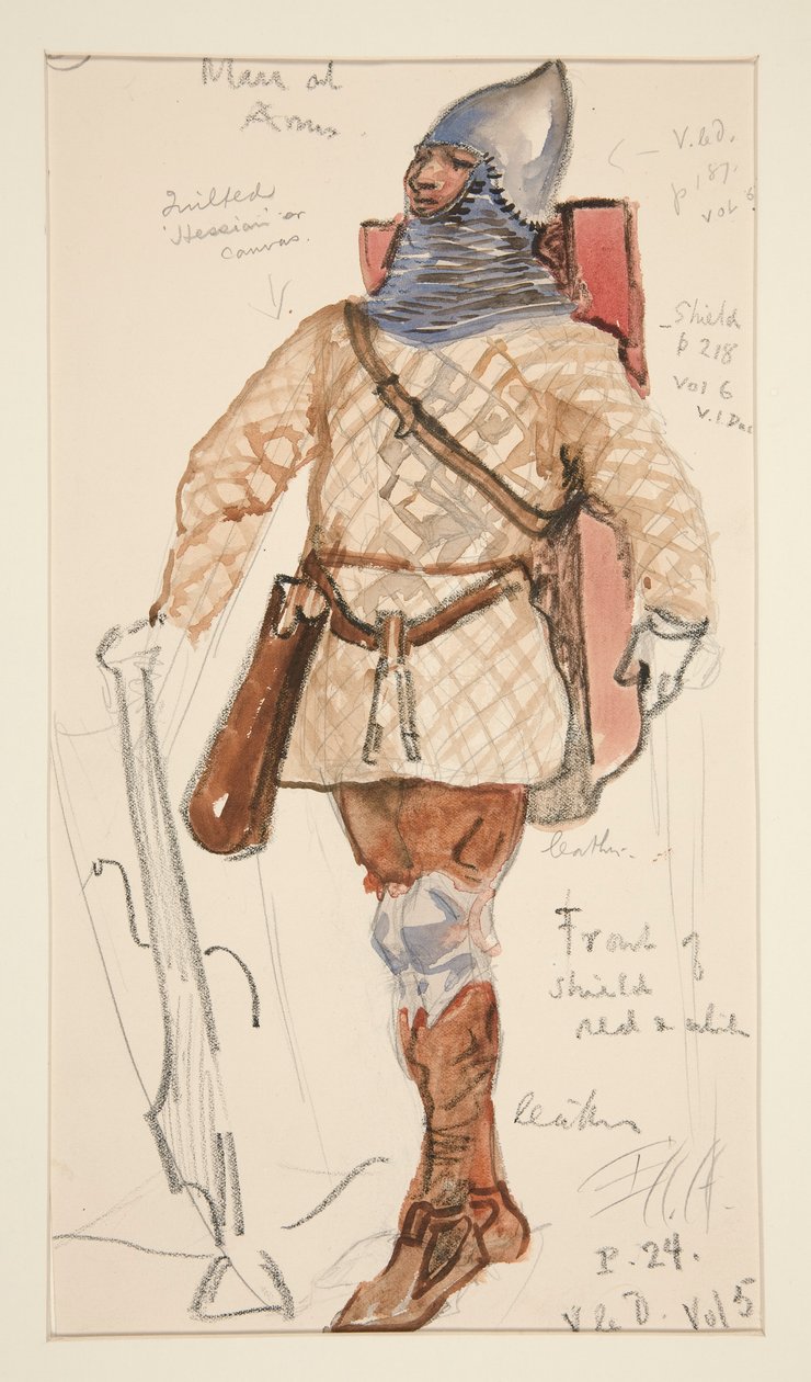 Man of Arms, pukupiirros Henry Irvingille tekijältä Edwin Austin Abbey