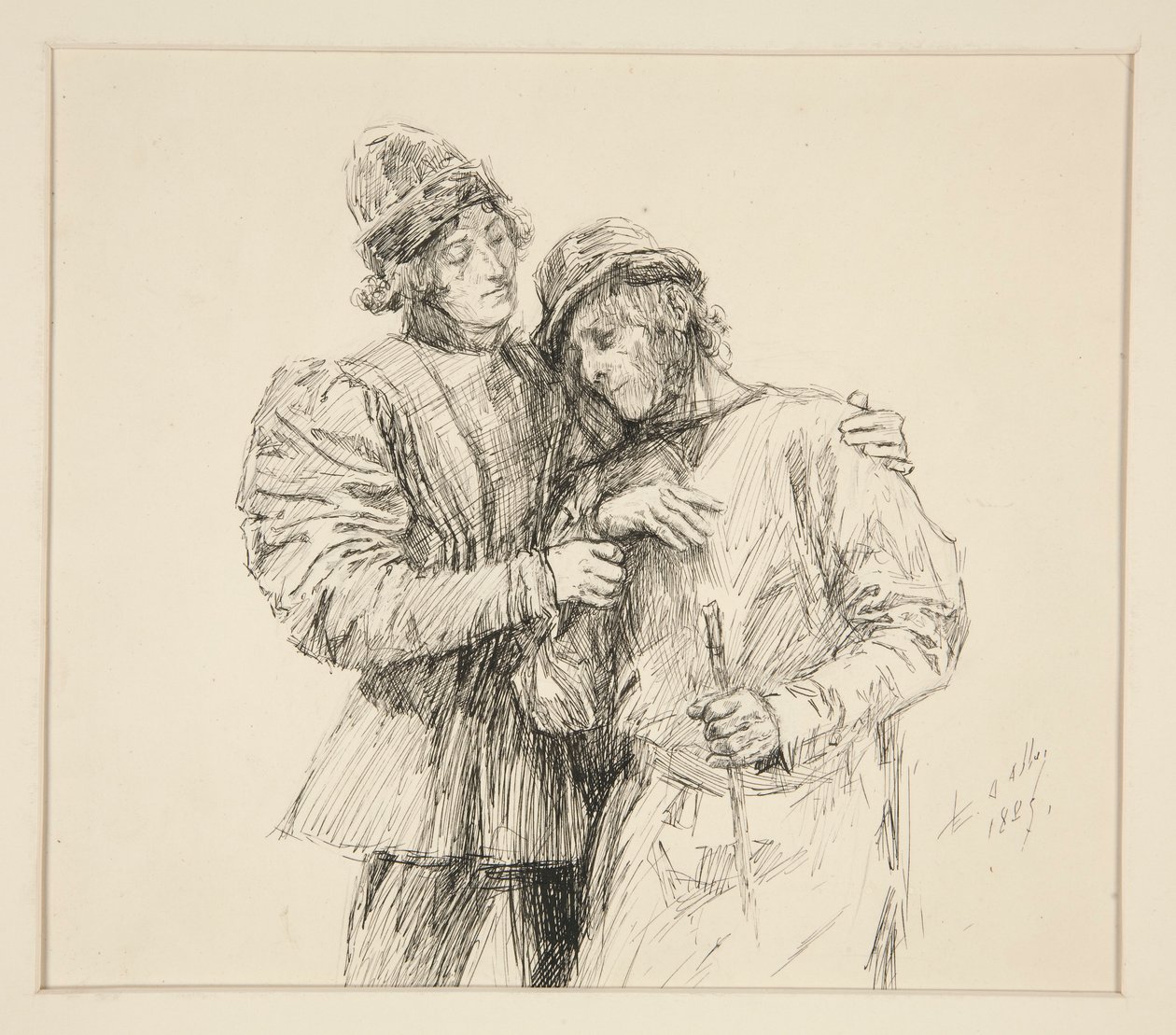 Orlando ja Adam, kuvitus näytökselle II, kohtaus iv, kuten haluat tekijältä Edwin Austin Abbey