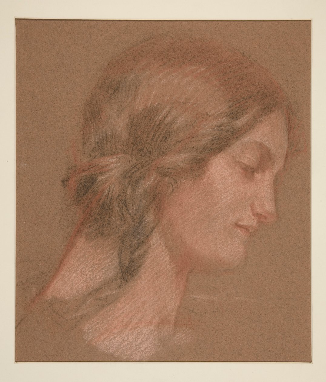 Naisen muotokuva profiilissa tekijältä Edwin Austin Abbey