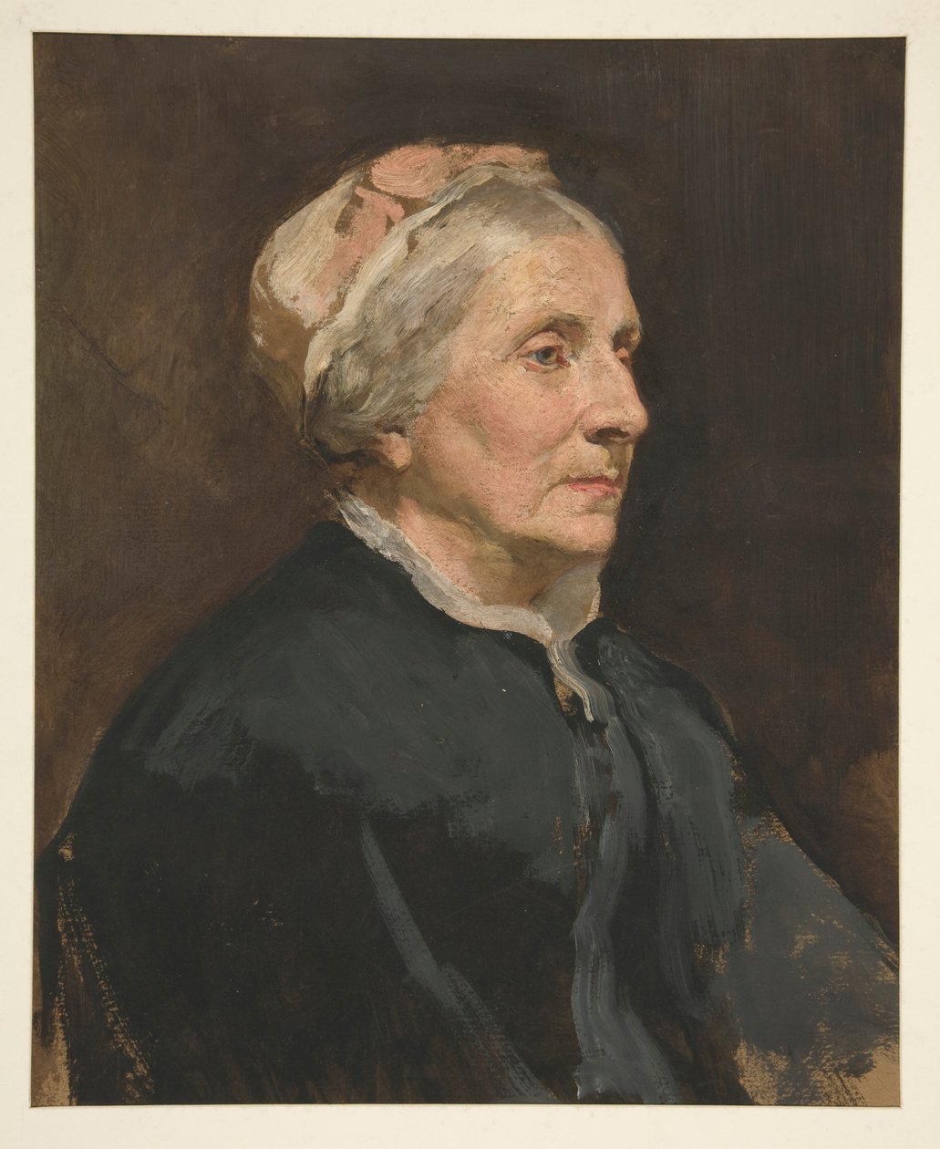 Vanhemman naisen muotokuva (tunnistamaton hoitaja) tekijältä Edwin Austin Abbey