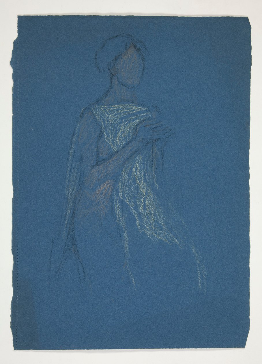 Luonnos naisesta - pukututkimus näytelmään? tekijältä Edwin Austin Abbey