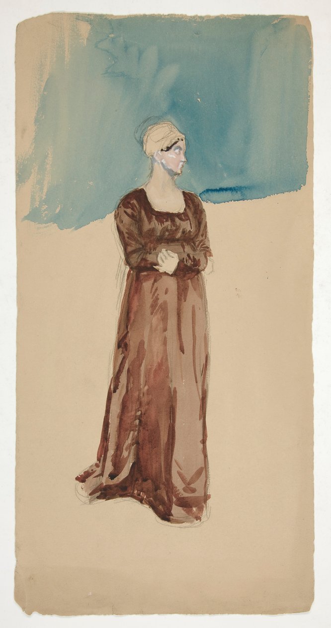 Luonnos naisesta - tuntematon tekijältä Edwin Austin Abbey