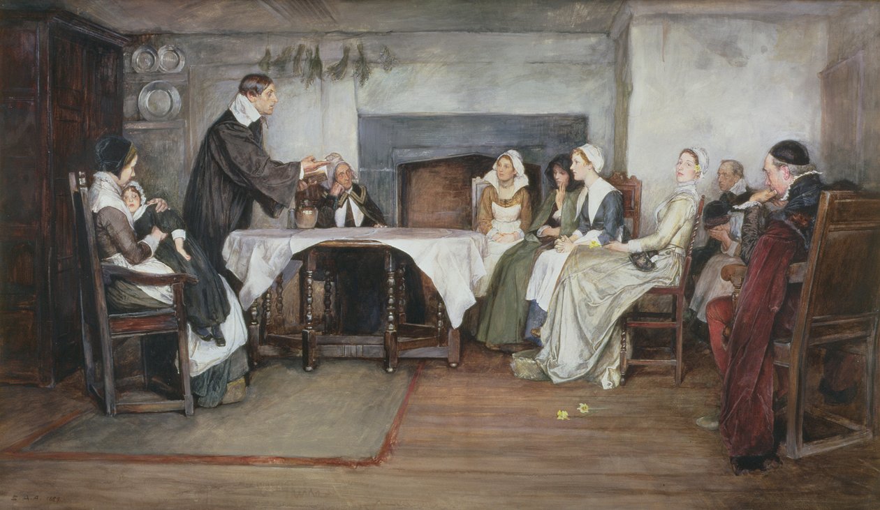 Huonekalut ja erilaiset esineet 1100- ja 1300-luvuilta tekijältä Edwin Austin Abbey