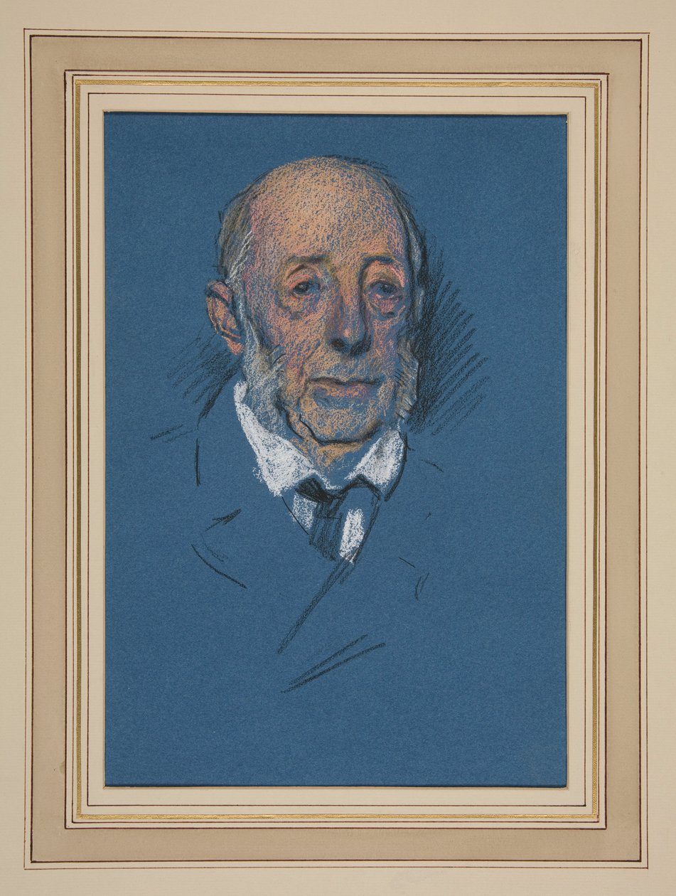 Opiskelu. Iäkäs mies kruunajaisiin tekijältä Edwin Austin Abbey