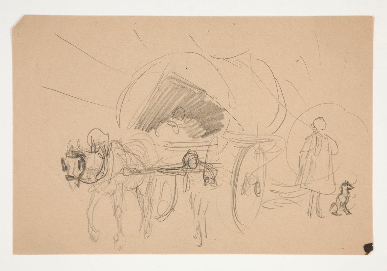 Estudi per a .1201 - il·lustració per a Oliver Goldsmithfinnish tekijältä Edwin Austin Abbey