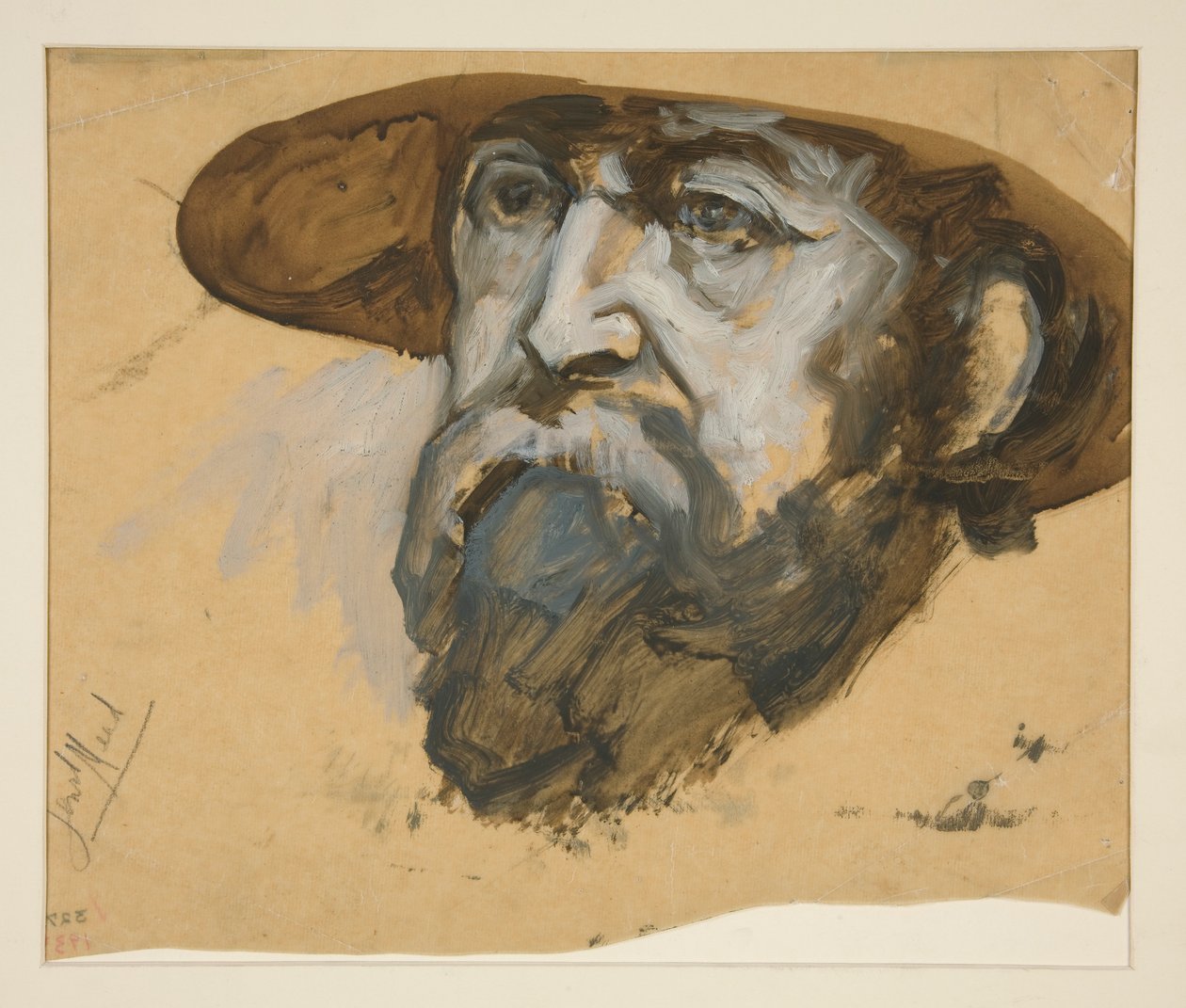 Tutkimus kenraali Meadelle: luonnos seinämaalauksesta osavaltion pääkaupunkirakennukseen Harrisburgissa, Pennsylvaniassa, 1902-1911 (valmistaja John Singer Sargent) tekijältä Edwin Austin Abbey