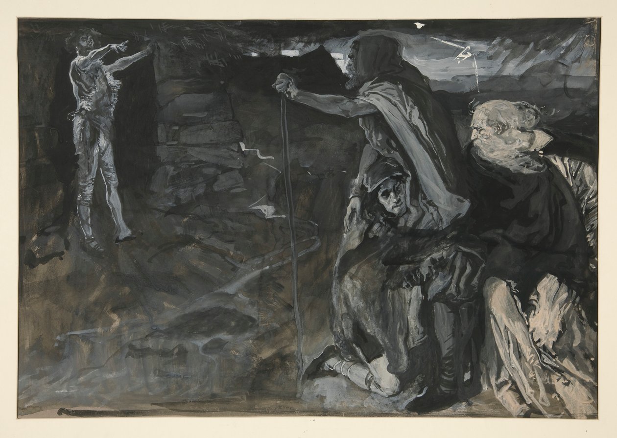 Tutkimus kuningas Learille (?) tekijältä Edwin Austin Abbey