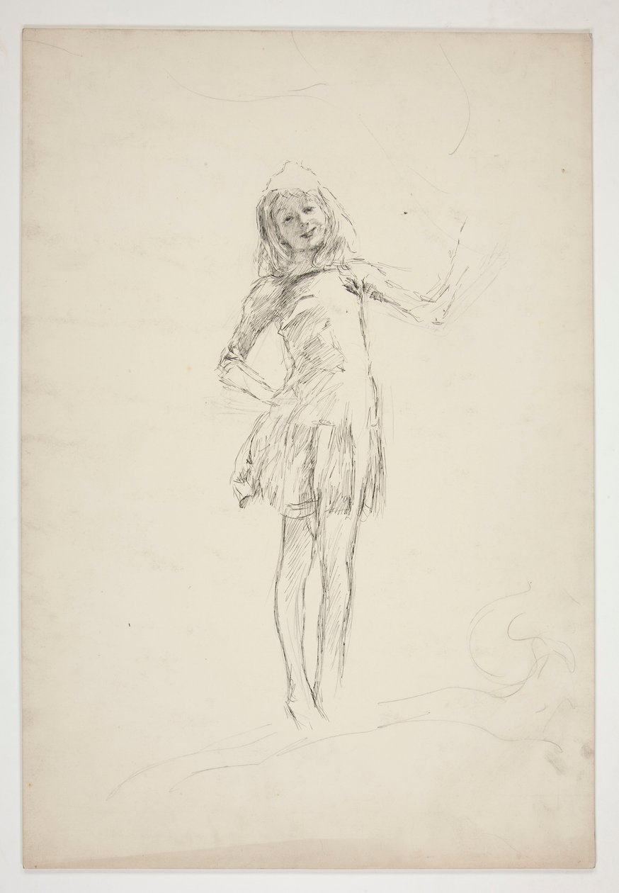 Study for Puck, juhannusyöstä tekijältä Edwin Austin Abbey