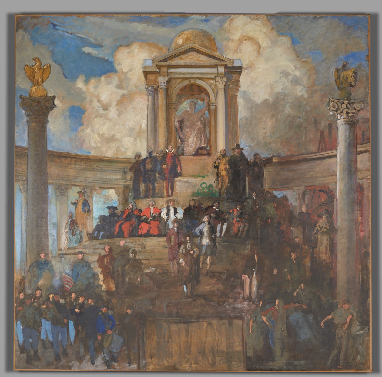 Study for The Apotheosis of Pennsylvania, Edustajainhuone, Pennsylvania State Capitol, Harrisburg tekijältä Edwin Austin Abbey