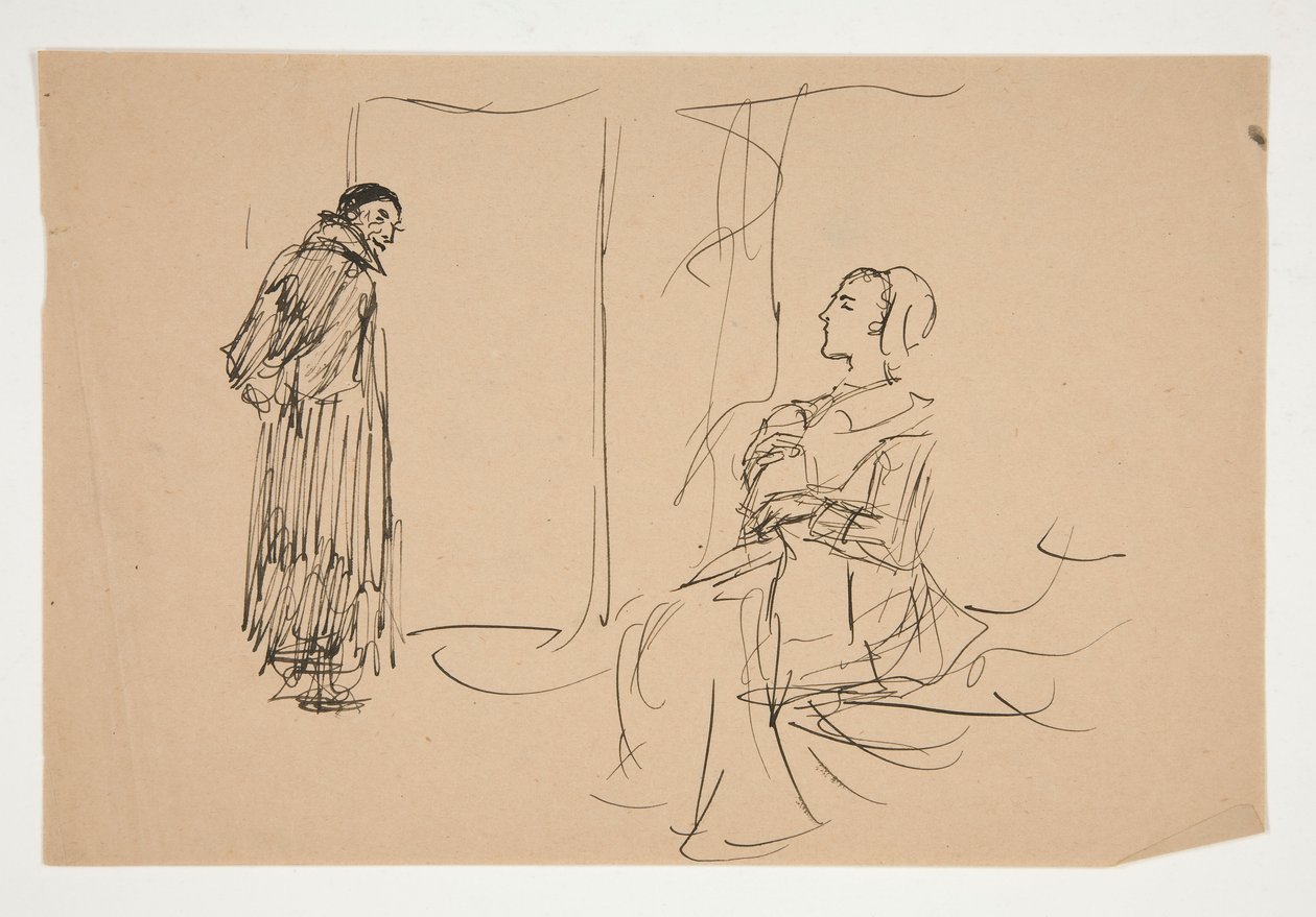 Study for The Scarlet Letter (öljymaalaus) tekijältä Edwin Austin Abbey