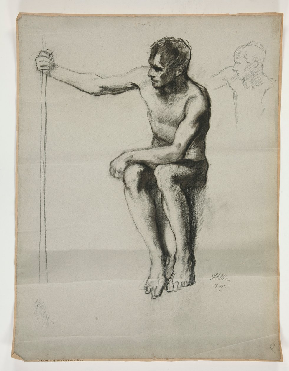 Study for The Spirit of Vulcan, Genius of the Workers in Iron and Steel, Capitol Rotunda, Harrisburg, Pennsylvania tekijältä Edwin Austin Abbey