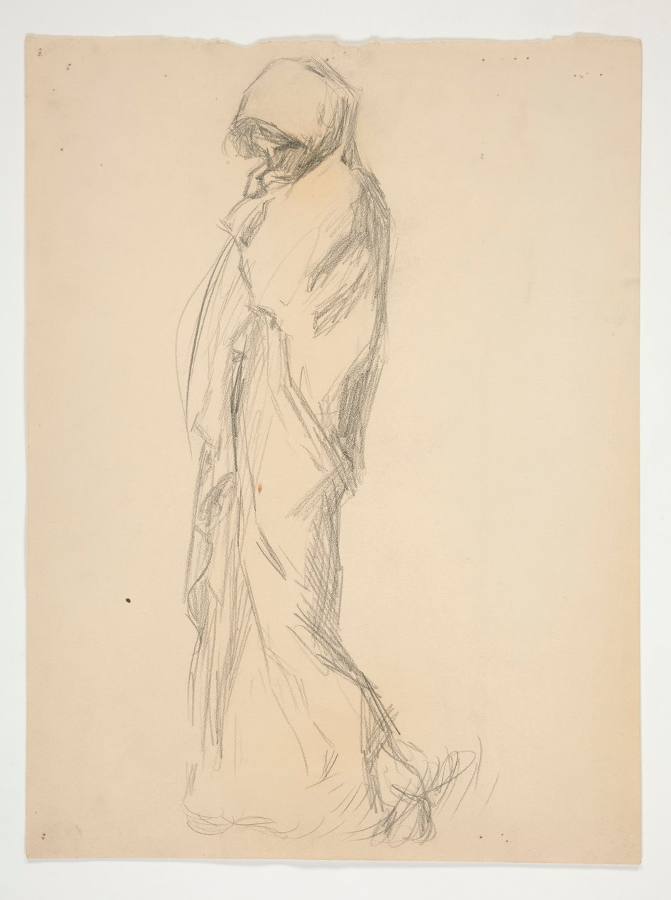 Tutkimus hahmolle 23 pm(?) in tekijältä Edwin Austin Abbey