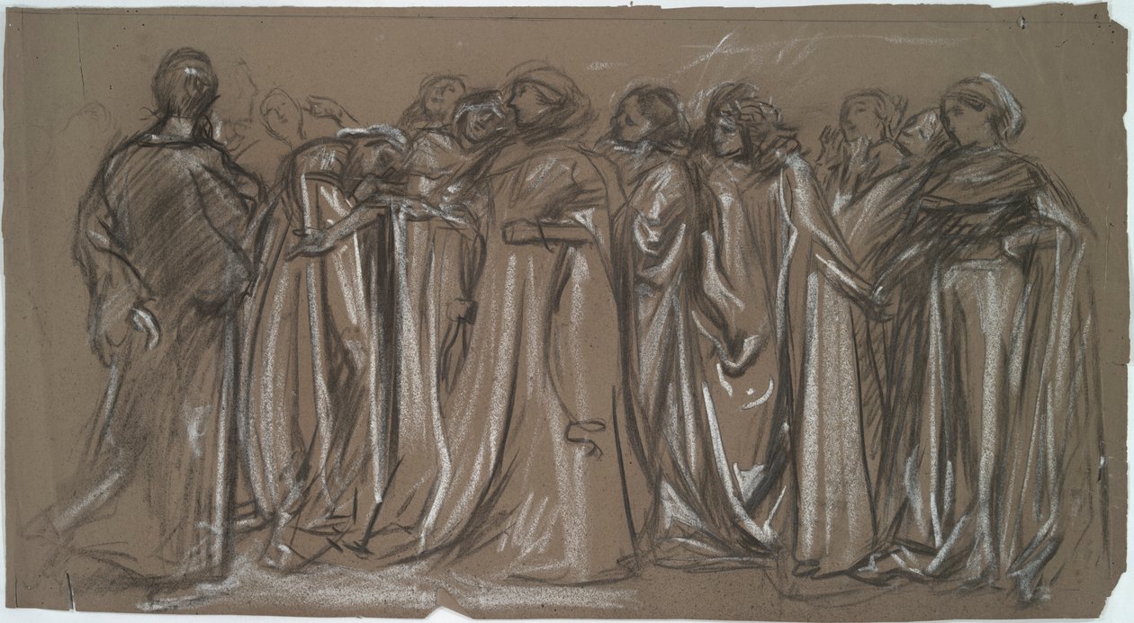 Opiskelu vangittujen hyveiden puolesta, hahmotutkimus tekijältä Edwin Austin Abbey