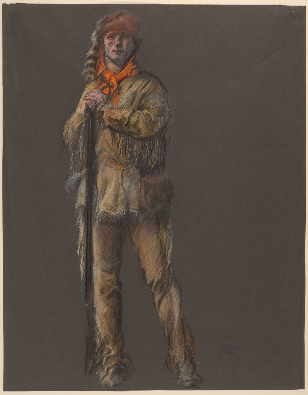 Tutkimus Daniel Boonen hahmolle, in tekijältä Edwin Austin Abbey