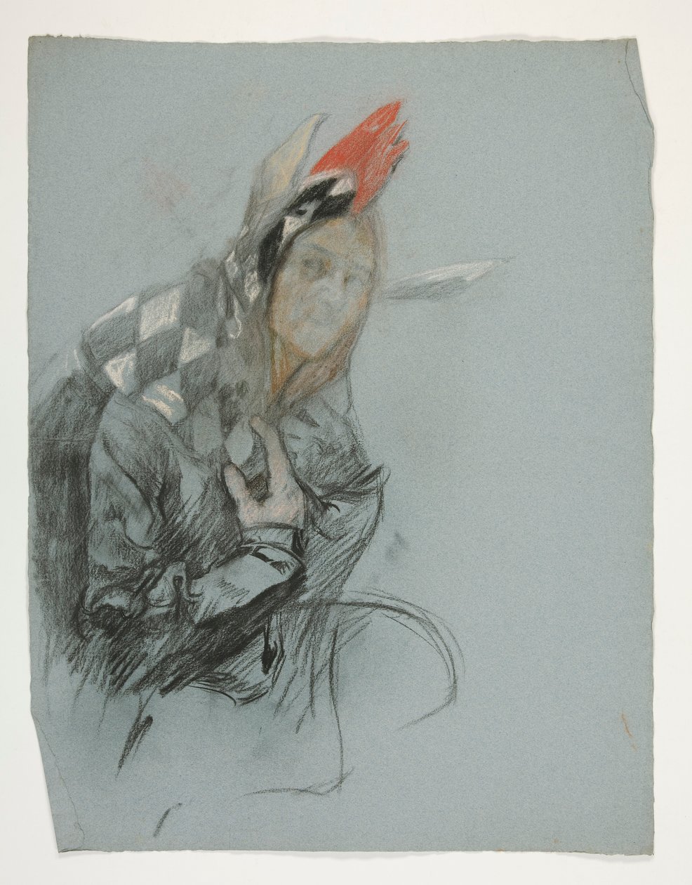 Study of Jester (käyttämätön), The Quest of the Holy Grail (15 maalauksen sarja Bostonin yleiselle kirjastolle, valmistui vuonna 1901) tekijältä Edwin Austin Abbey