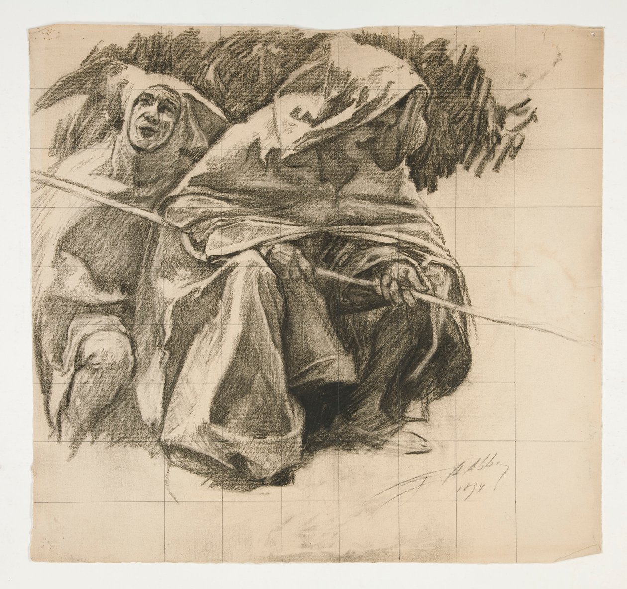 Tutkimus Fisher Kingistä, The Quest of the Holy Grail (15 maalauksen sarja Bostonin yleiselle kirjastolle, valmistui vuonna 1901) tekijältä Edwin Austin Abbey