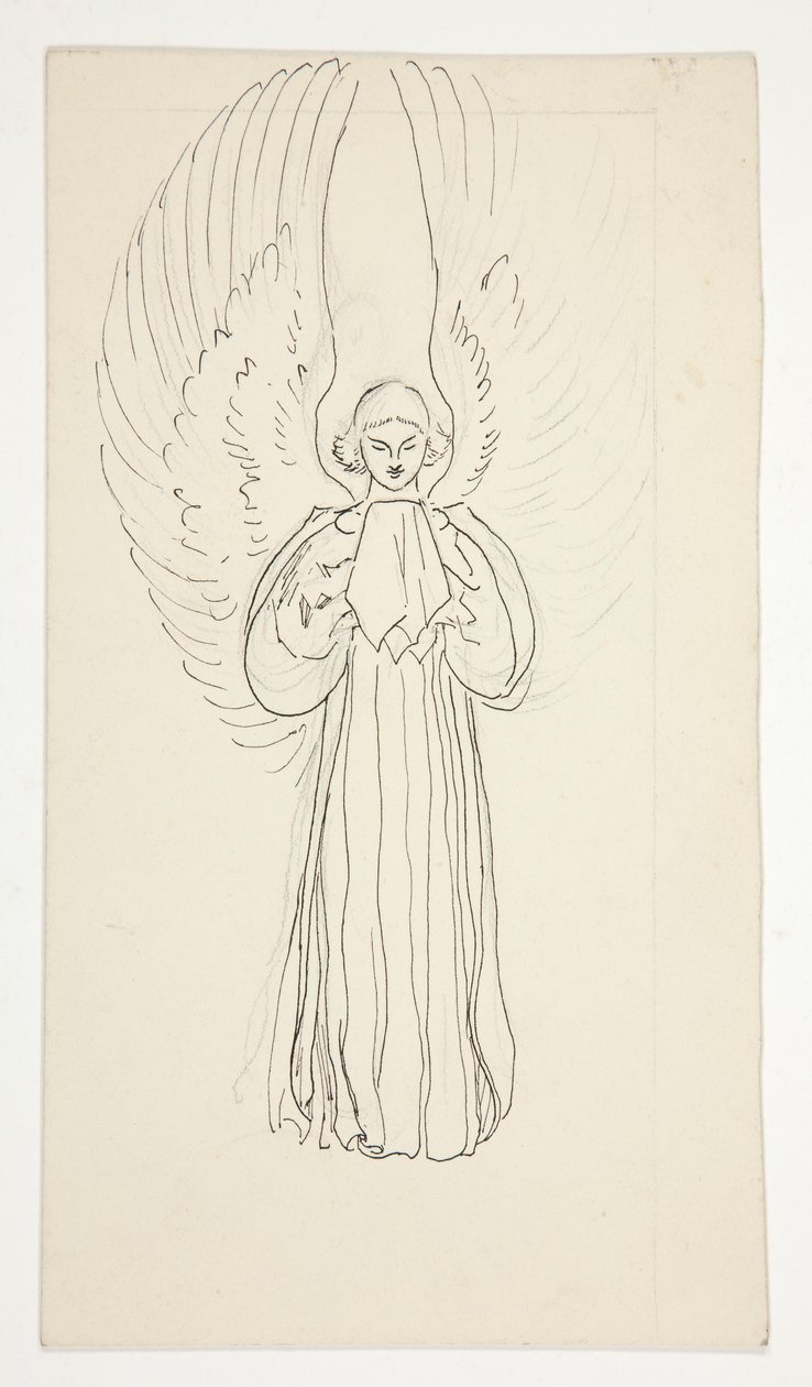 Study of an Angel, The Quest of the Holy Graal (15 maalauksen sarja Bostonin yleiselle kirjastolle, valmistui vuonna 1901) tekijältä Edwin Austin Abbey