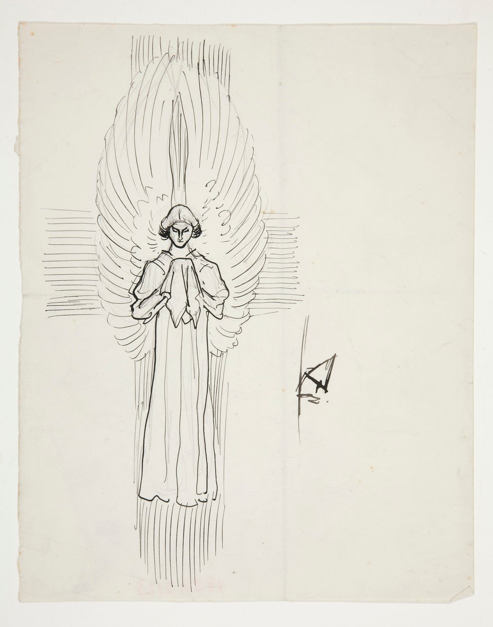 Study of an Angel, The Quest of the Holy Graal (15 maalauksen sarja Bostonin yleiselle kirjastolle, valmistui vuonna 1901) tekijältä Edwin Austin Abbey