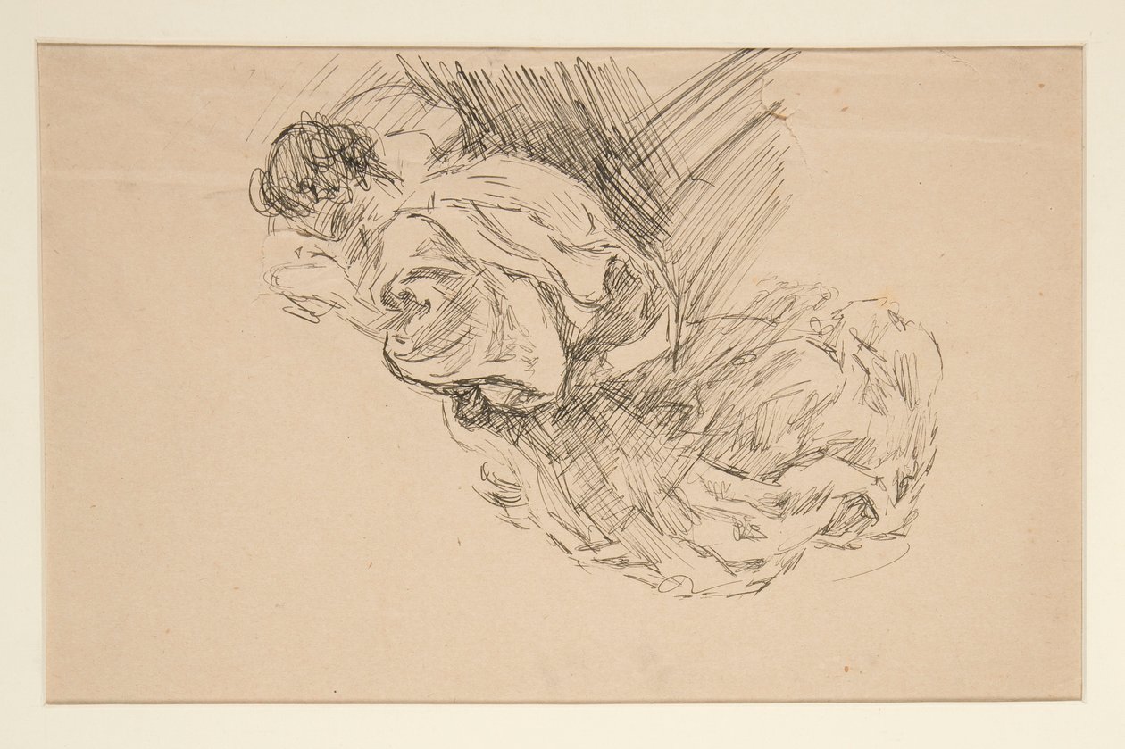 Enkelitutkimus (lasimaalauksille? kattoon?) tekijältä Edwin Austin Abbey
