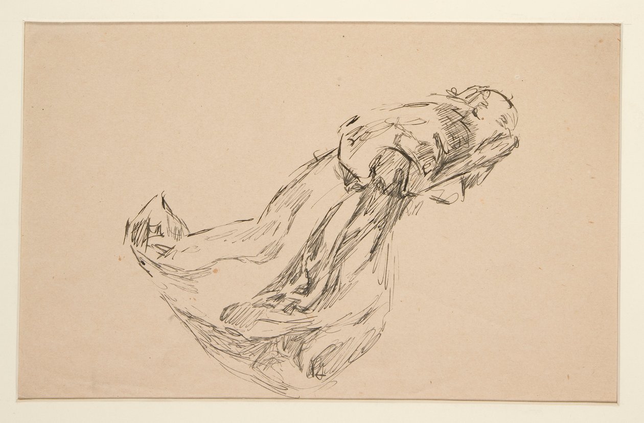 Enkelitutkimus (lasimaalauksille? kattoon?) tekijältä Edwin Austin Abbey