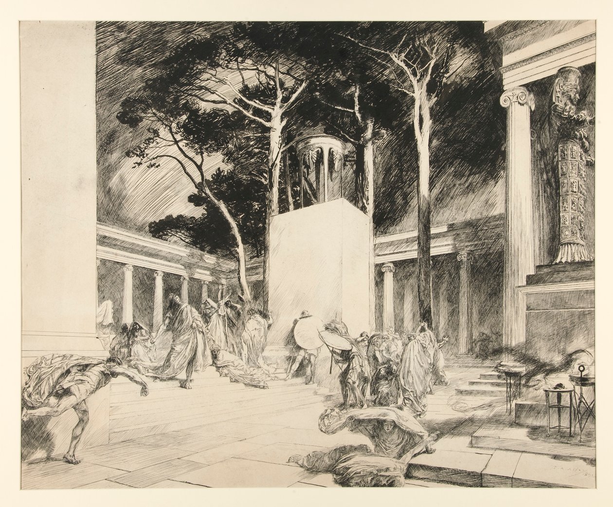 The Oracle Defied, näytös III, kohtaus ii, Talvi tekijältä Edwin Austin Abbey